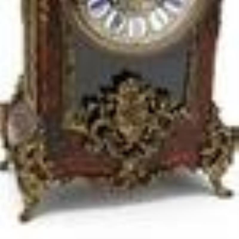Raingo Frères, Antique Inlaid Tortoiseshell and Ormolu Boulle Clock