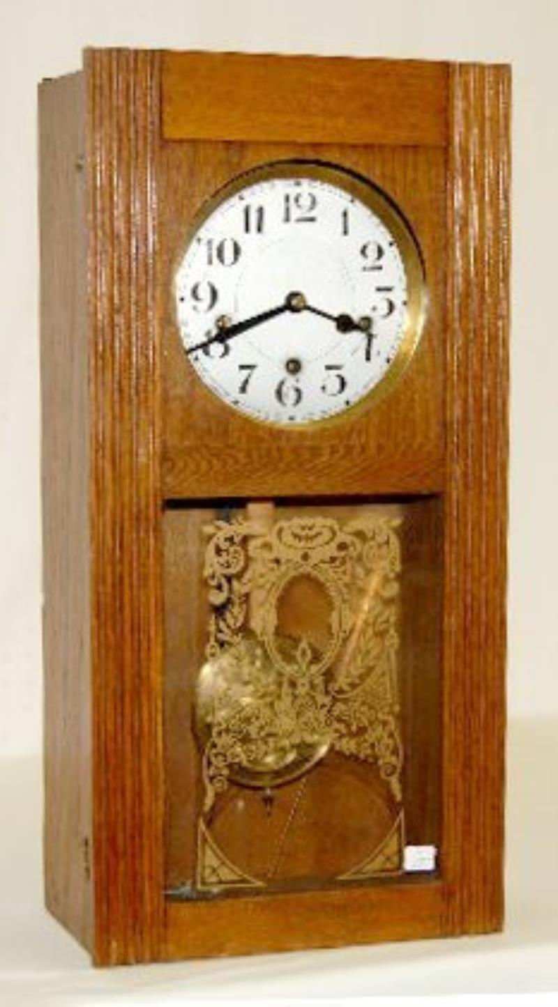 Oak Box Clock w/Westminster Chime