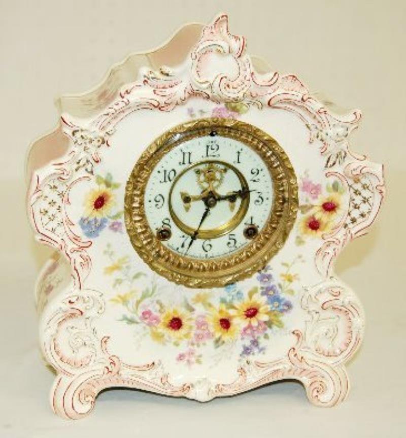 Ansonia Royal Bonn “La Vogue” China Clock