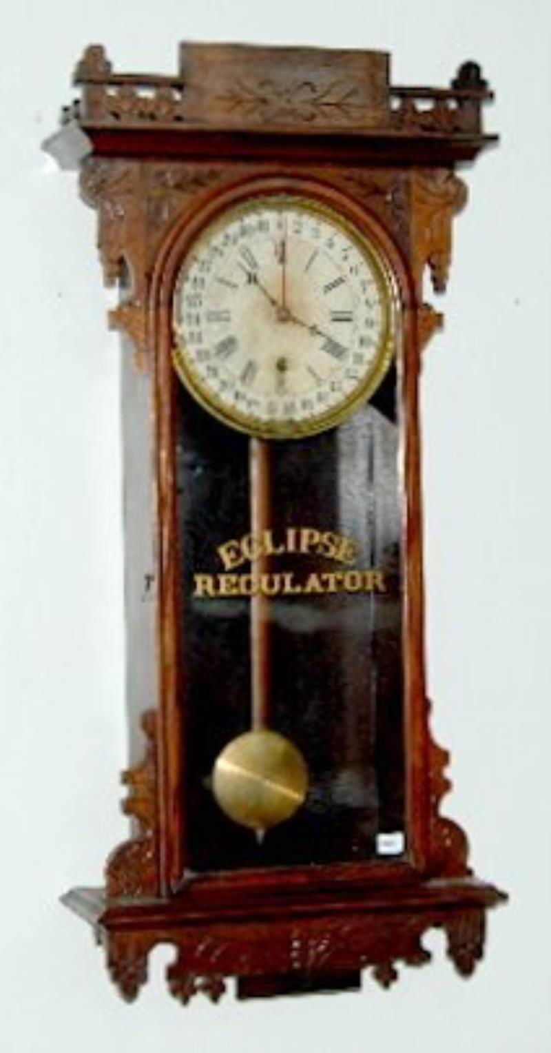 EN Welch “Eclipse”  Regulator Calendar Clock