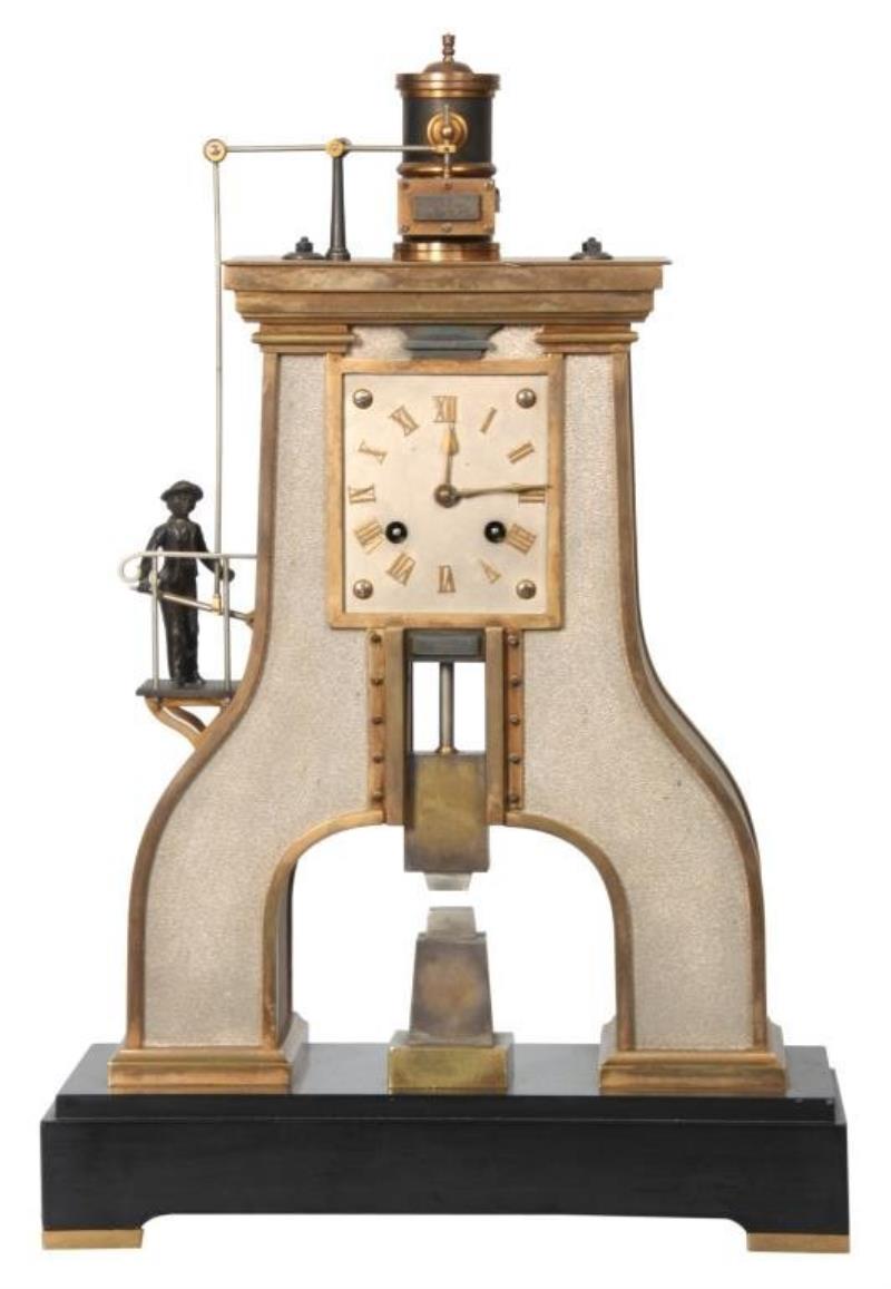 French Industrial Steam Hammer Clock