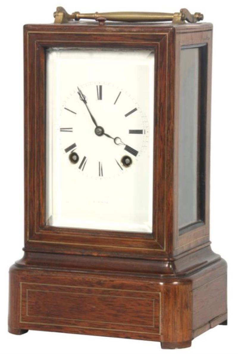 Inlaid Rosewood Carriage Clock