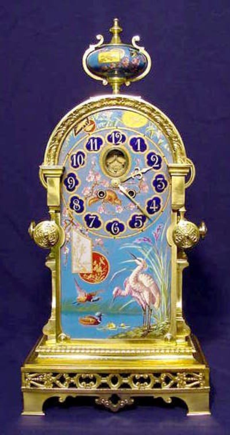 Japy Freres Bronze & Porcelain Clock