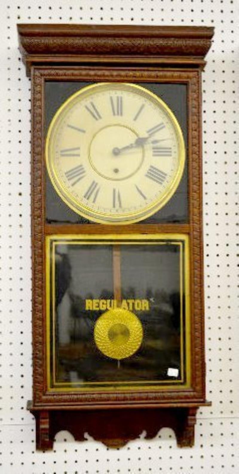 Sessions “Regulator H” Oak Wall  Clock