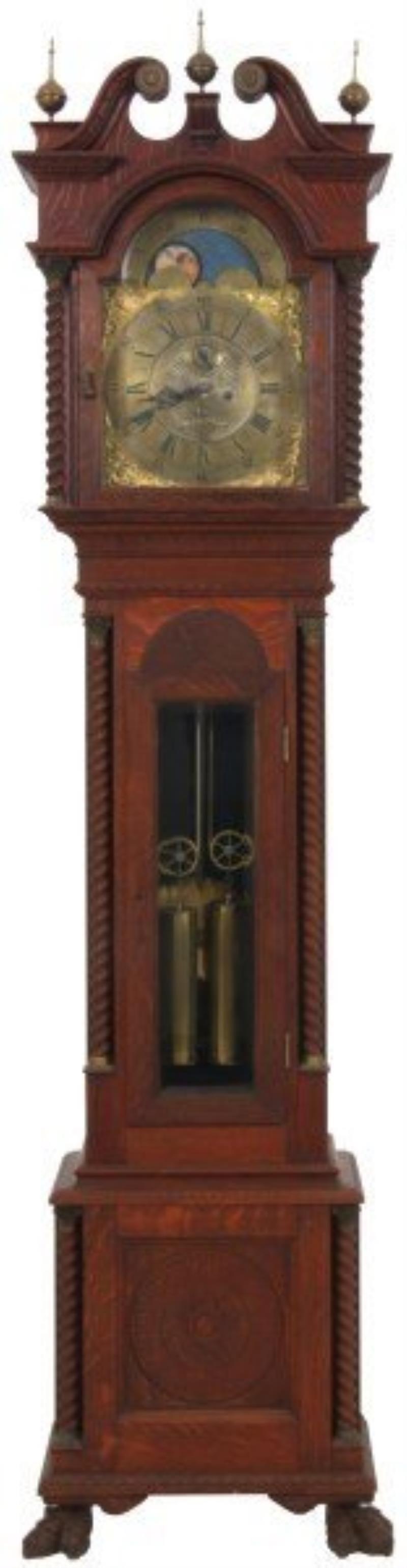 Oak Walter Durfee Grandfather Clock