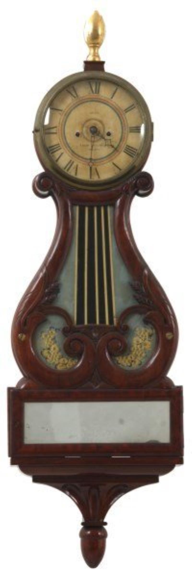 Signed Aaron Willard Jr. Lyre Banjo Clock