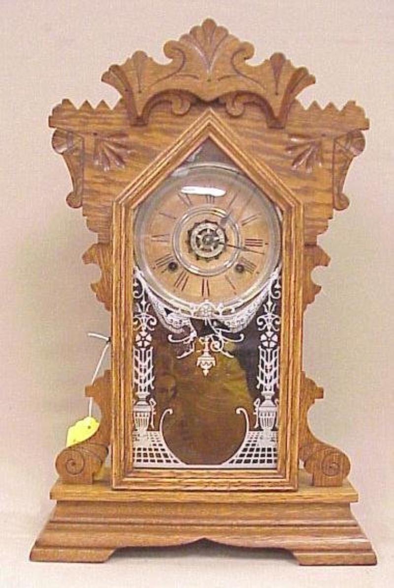 Ansonia Kitchen Clock, Gingerbread Case, 22″ Tall,