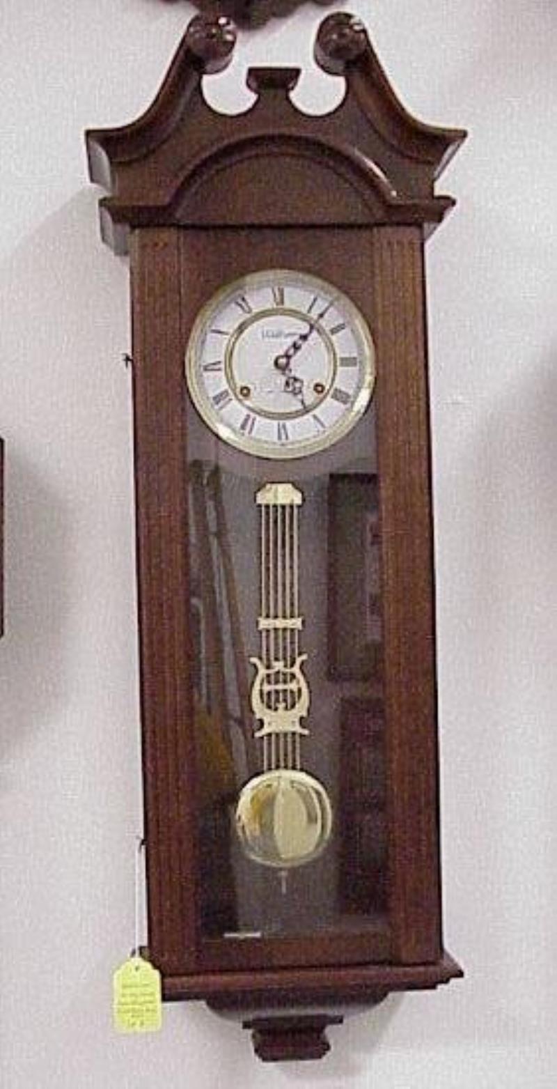 Watham 31 Day Chime Clock, Cherry Wood, 40″ Tall,