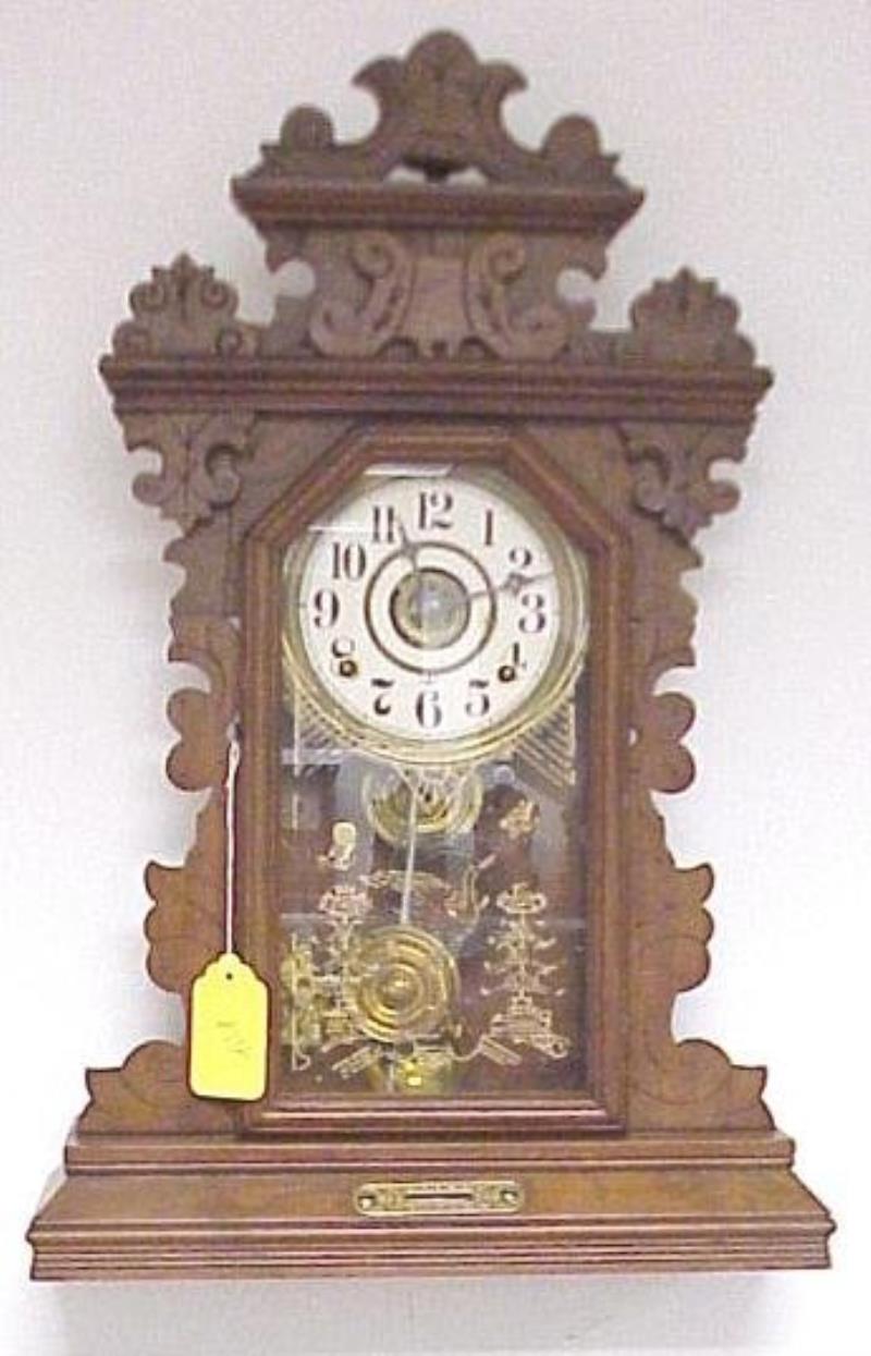 Kitchen Clock w/ Gingerbread Case-24″ Tall