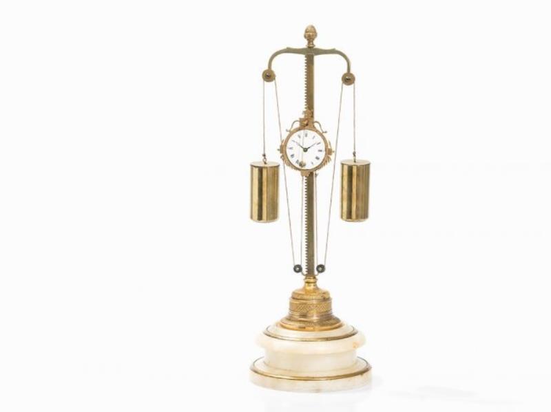 A Sawtooth Clock with Two Weights, pres. Austria,