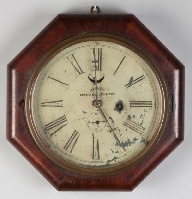 Patent Lever Escapement Gallery Clock,  Forestville, CT