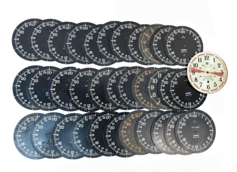 GROUPING OF SETH THOMAS SHIPS DECK CLOCK DIALS