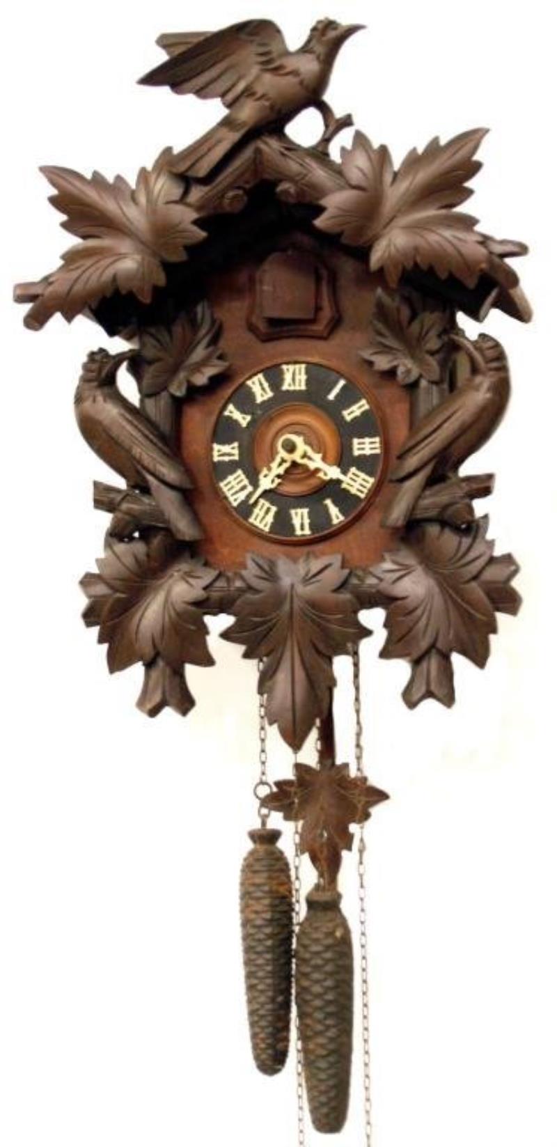 ANTIQUE GERMAN BLACK FOREST CUCKOO CLOCK