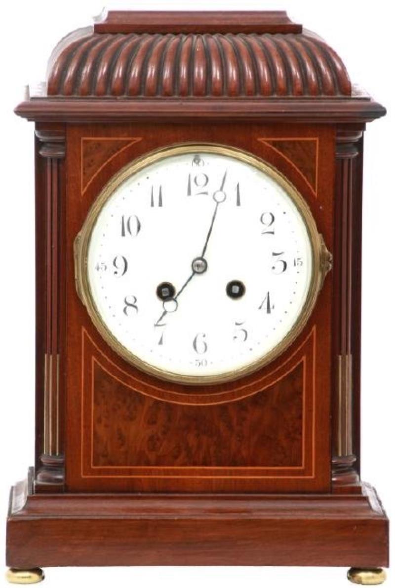 Inlaid Mahogany Mantle Clock