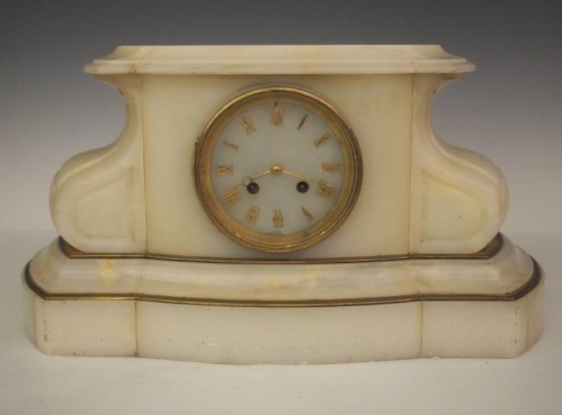 French Art Deco Onyx mantle clock