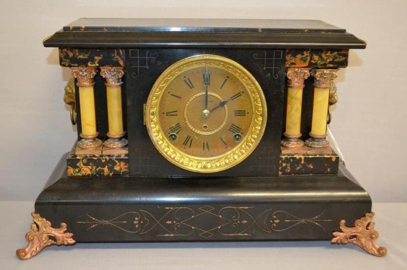 Seth Thomas 4 Column Adamantine Mantel Clock