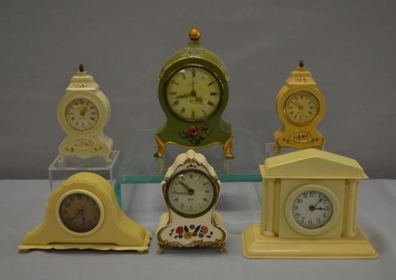 6 Celluloid & Plastic Clocks