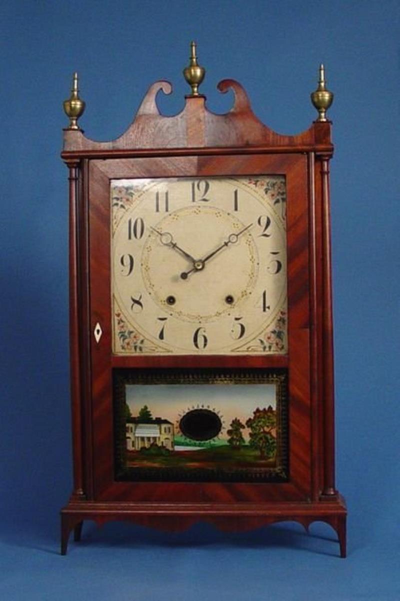 E. Terry & sons Pillar & Scroll Mantel Clock