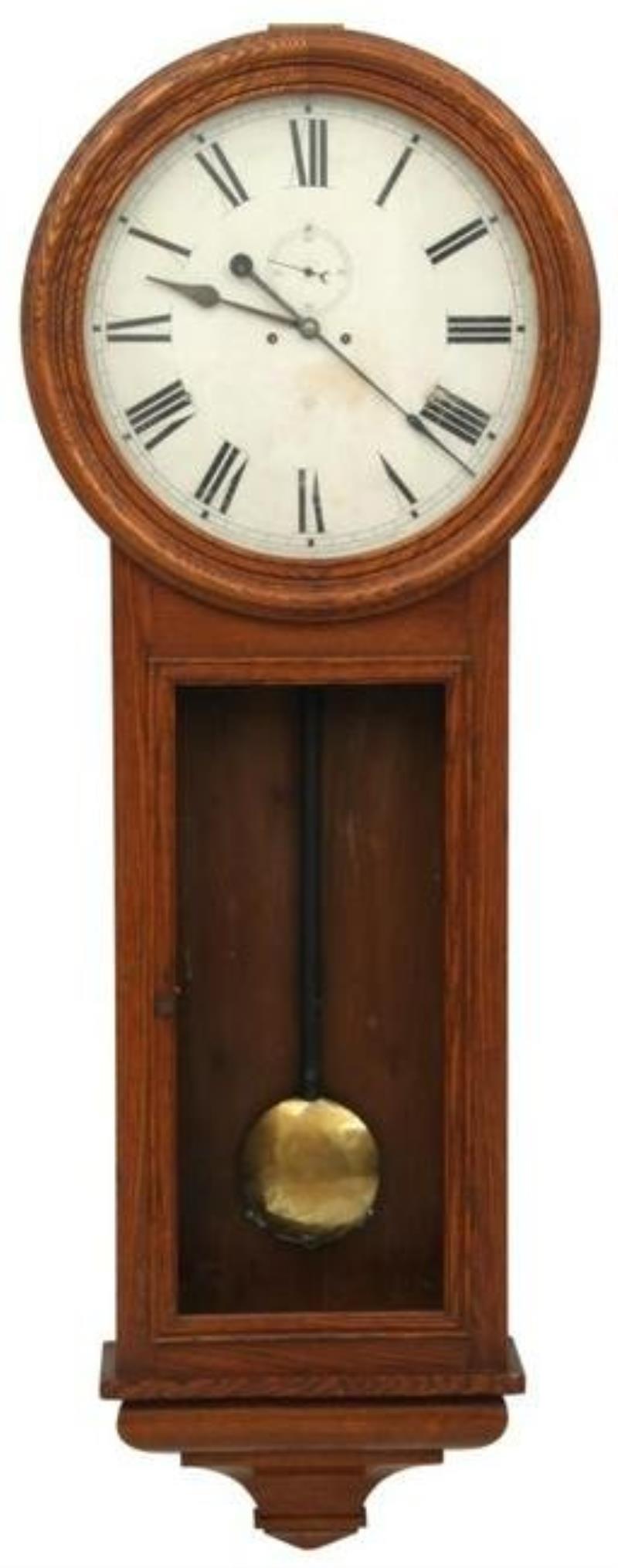 Ansonia Colonel Oak Weight Driven Regulator Clock