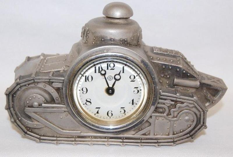 Seiko Metal Figural Tank Clock