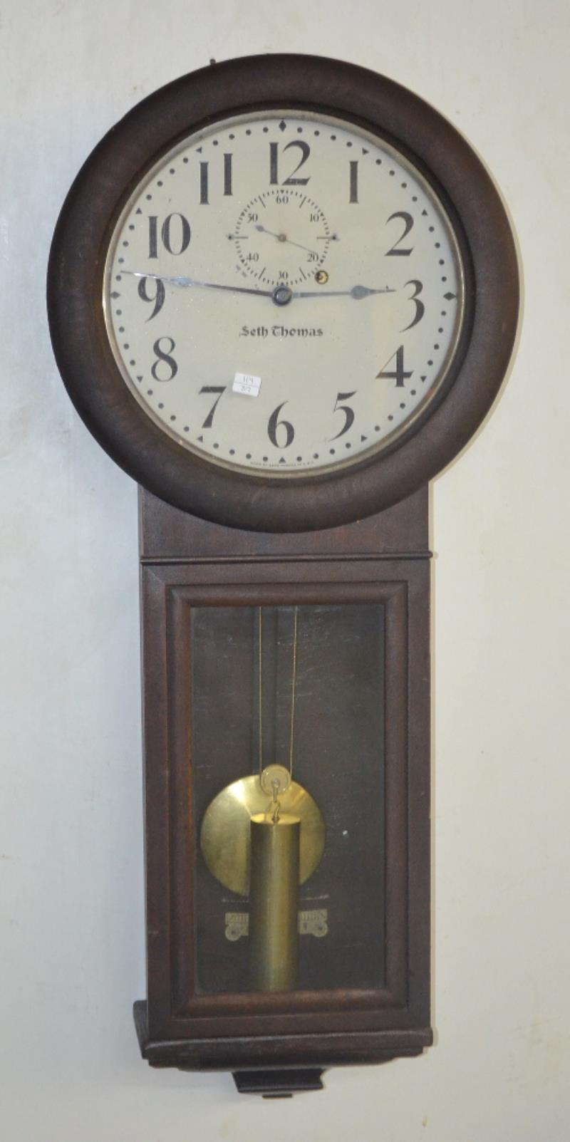 Antique Seth Thomas Regulator #2 Mahogany Wall Clock