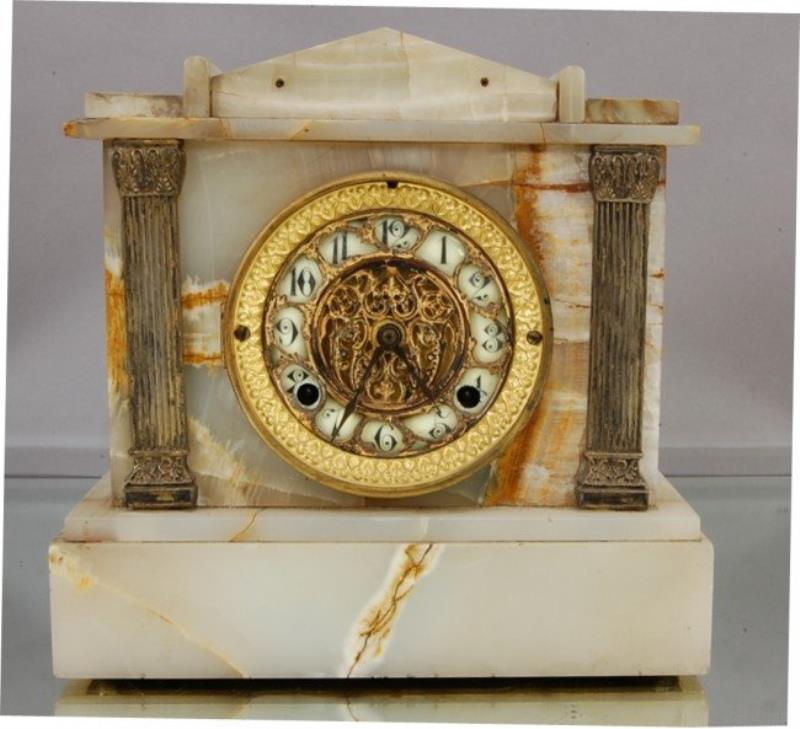 French Empire style Onyx mantle clock