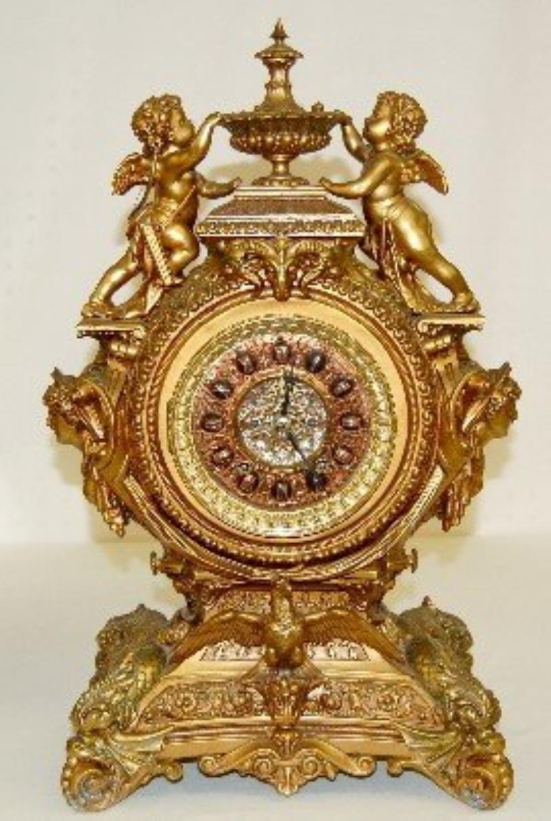 Ansonia “Lydia” T & S Iron Case Clock