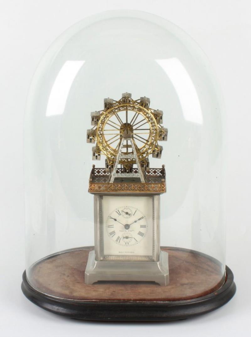 An early 20th century carriage clock with ferris w