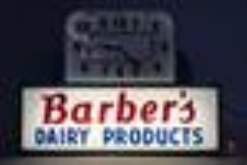 Barber’s Dairy Products Molded Panel Clock
