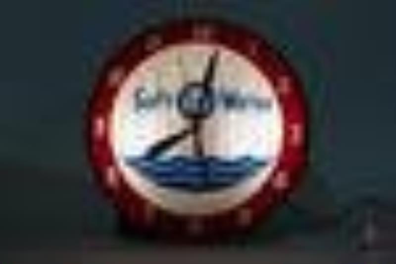 Lindsay Soft Water Lighted Double-Bubble Clock