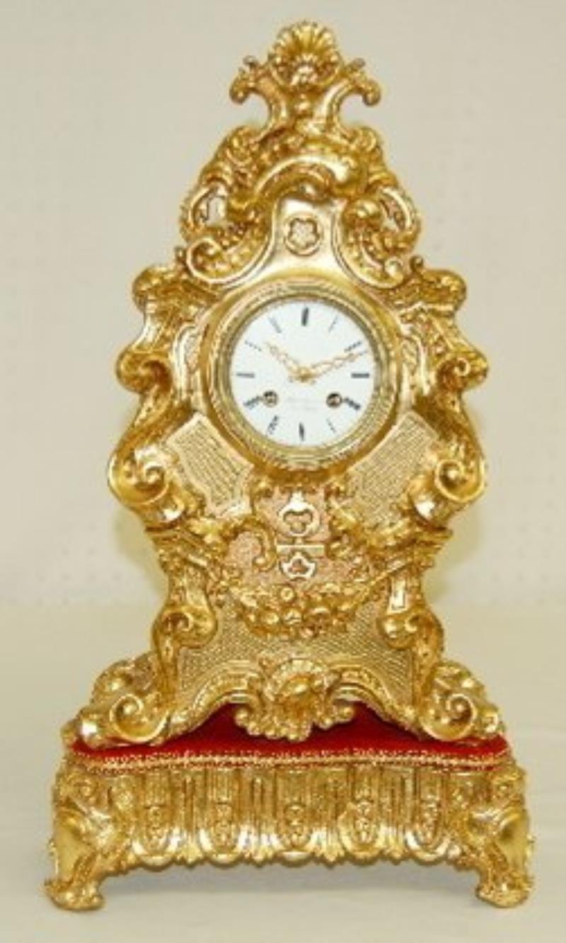 Vincenti French Rococo Mantel Clock, T & S