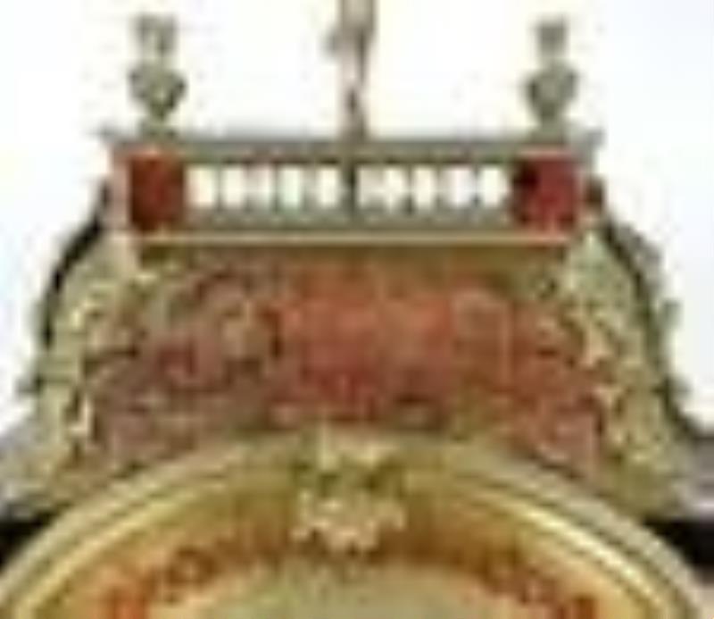 French Gilt Bronze Boulle Inlaid Shelf Clock