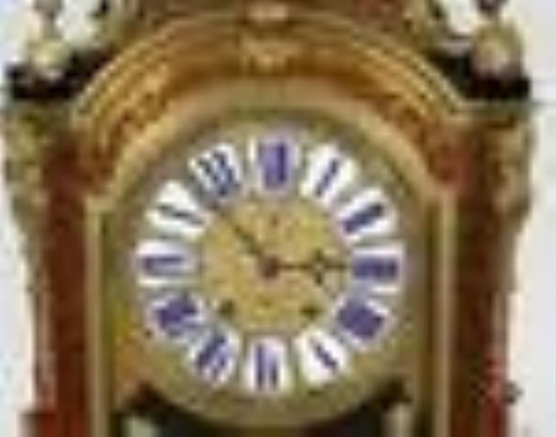 French Gilt Bronze Boulle Inlaid Shelf Clock
