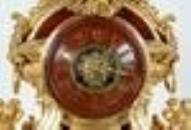 French Gilt Bronze and Marble Mantle Clock