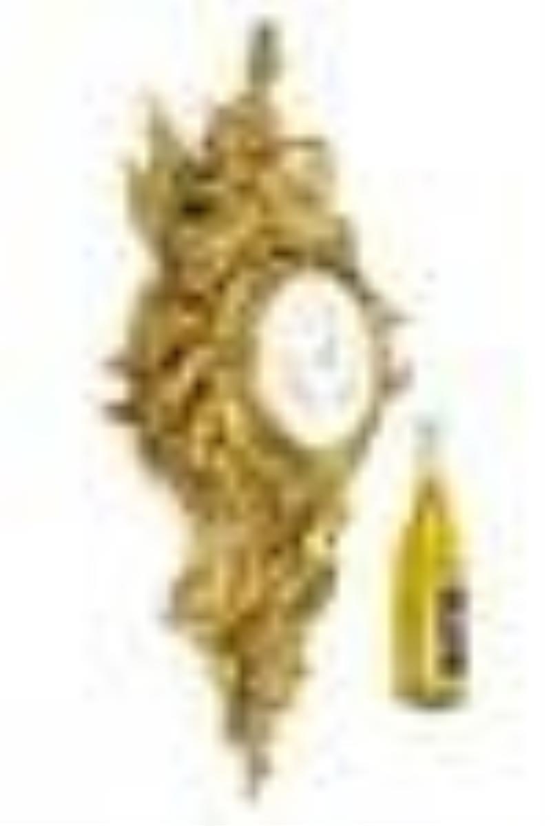 French Tiffany & Co. Figural Gilt Bronze Cartel Clock