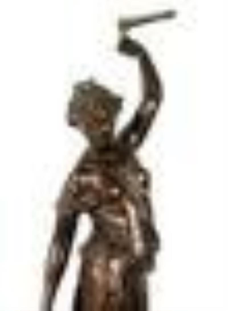 Huntress Spelter Mystery Swinging Ball Clock