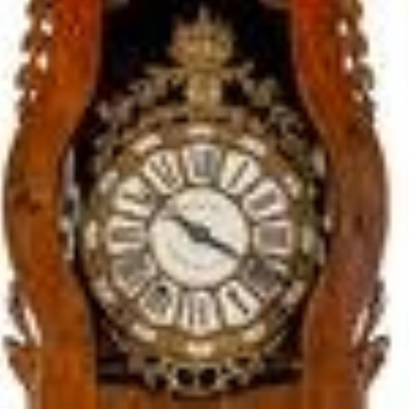French Wag on The Wall Clock in Case