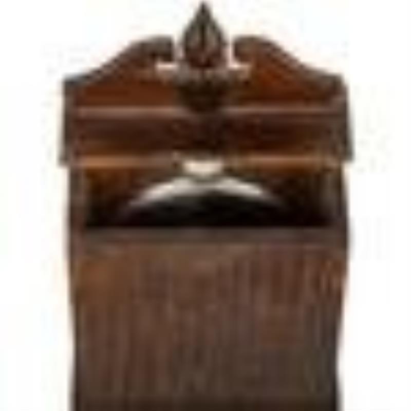 American Carved Wood Tall Case Clock Watch Hutch