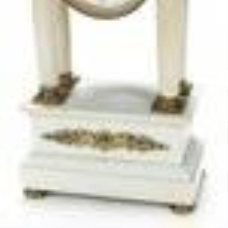 Samuel Marti, Empire Style Marble and Ormolu Portico Mantel Clock
