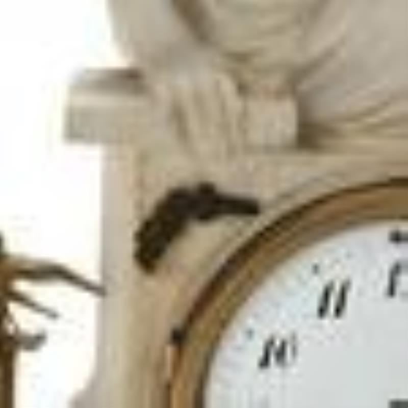 Neoclassical Marble and Ormolu Figural Mantel Clock