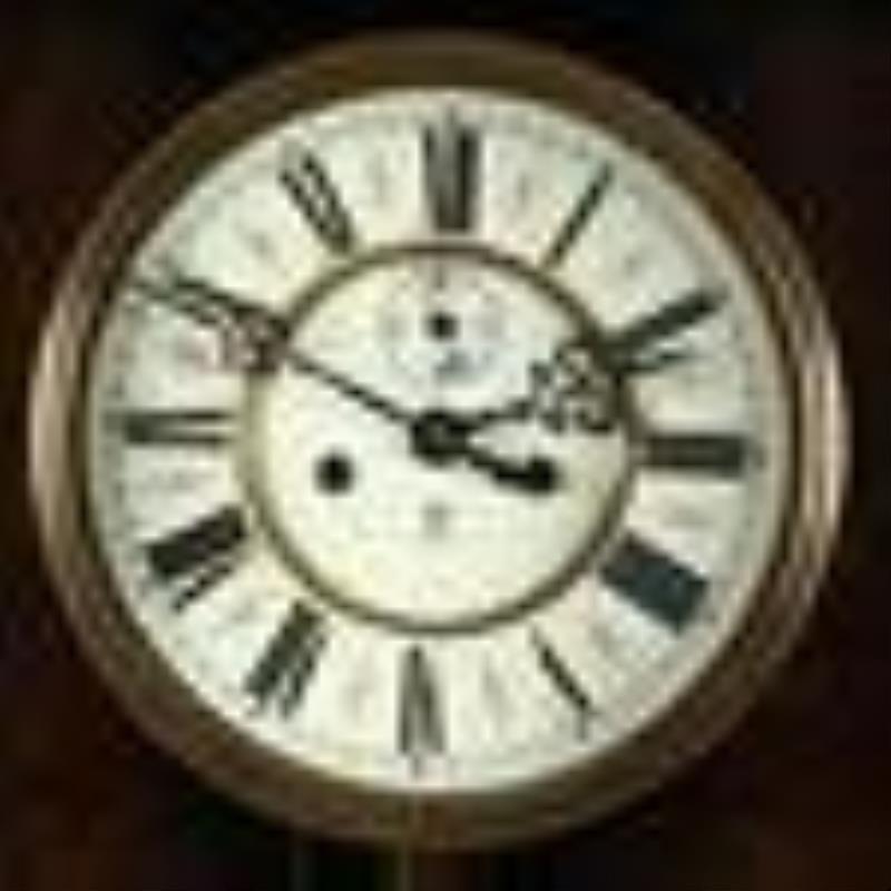 Gustav Becker, Antique Viennese Walnut Regulator Wall Clock