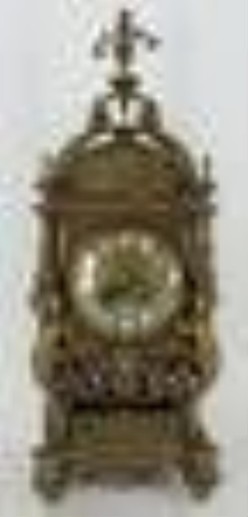 Tiffany & Co Bronze Cathedral Style Clock