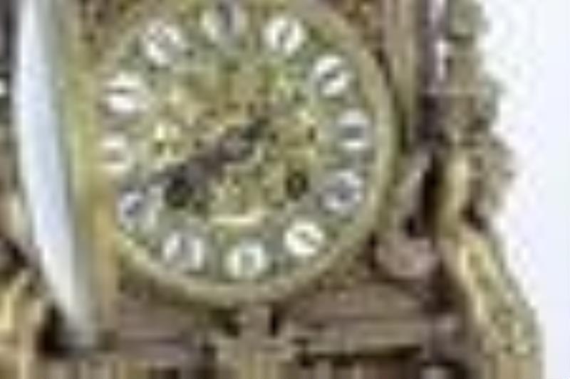 Tiffany & Co Bronze Cathedral Style Clock