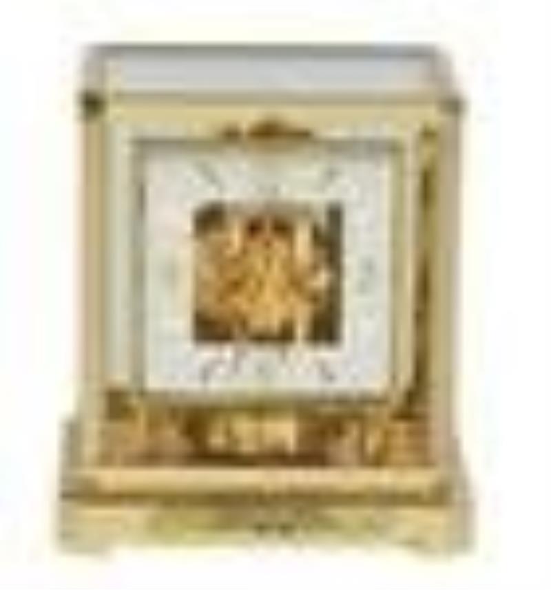 Jaeger LeCoultre Atmos Brass and Glass Mantle Clock, Serial # 257009, 1960-1980, the base with a