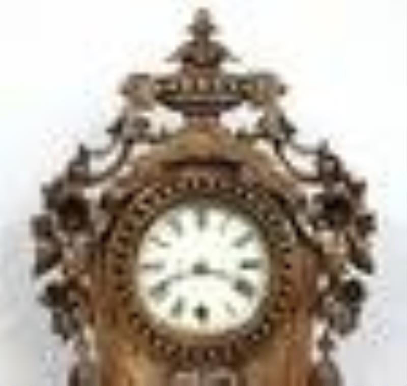 P Haas Carved Wall Clock