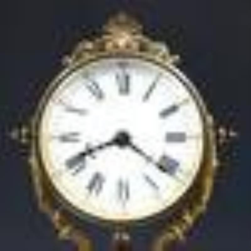French Char du Progres Swinging Arm Figural Clock