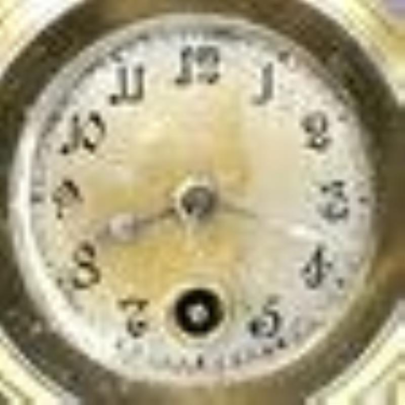 Lenzkirch Bronze Figural Table Clock