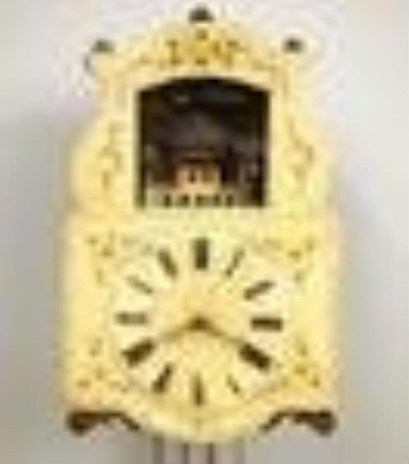German Automaton Bellringer Wall Clock