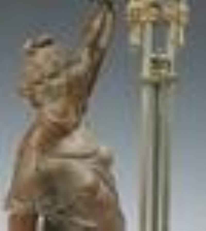 Ansonia Huntress Swinging Arm Figural Clock