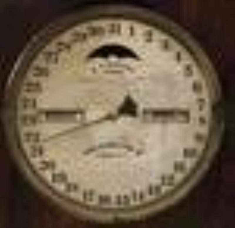 Ithaca Round Top Calendar Shelf Clock